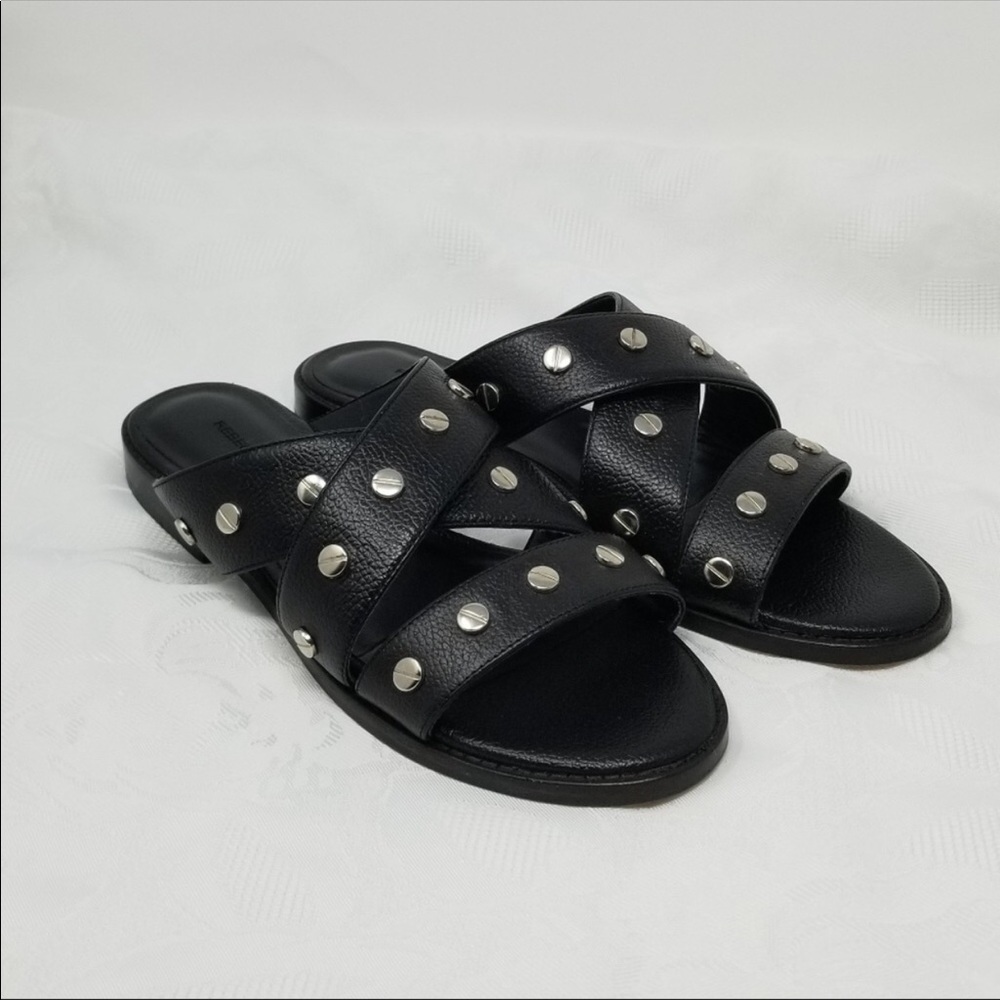 REBECCA MINKOFF Susie Studded flat black Sandals
